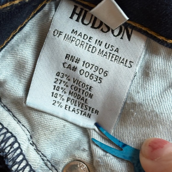 Hudson Jeans Nico Midrise Super Skinny Dark Wash Preowned - Picture 6 of 8